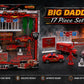 Big Daddy Mini Fire Crew 17-Piece Playset | 1:87 Scale | Fire Trucks & Accessories (style may vary)