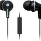 Écouteurs Panasonic avec microphone noirs
