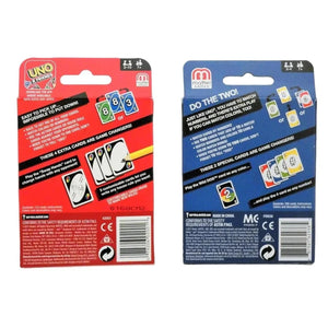Mattel UNO & DOS Second Edition Card Game Bundle Family Party Set