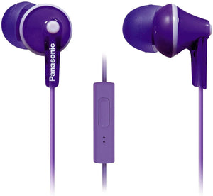 Écouteurs intra-auriculaires Panasonic avec microphone violet