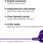 Panasonic RP-TCM125 ErgoFit In-Ear Earbuds | Built-In Mic & Call Controller | 9mm Driver | Purple