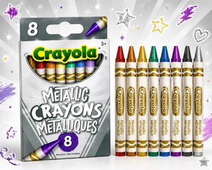 Crayola Specialty Crayons | Pastel, Metallic or Uni-Crayons | 8-Pack or 24-Crayon Bundle