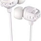 JVC Xtreme Xplosives HA-FX103M In-Ear Earphones | 10mm Neodymium Driver | Memory Foam Fit | White