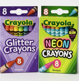 Crayola Crayons Multi-Pack | Glitter & Neon | Art Supplies Bundle