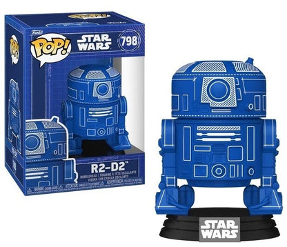Funko Pop! R2-D2 Blueprint | Star Wars Vinyl Collectible Figure