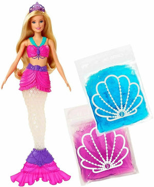 Poupée Barbie Dreamtopia Sirène Slime avec 2 sachets de slime