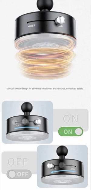 3-in-1 Magnetic Wireless Car Charger | 15W Fast Charging | 360° Rotation | Built-In Cooling Fan