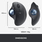 Souris trackball sans fil Logitech ergonomique pour droitier