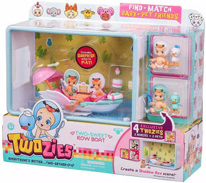 Twozies Two Sweet Row Boat – Coffret de jeu avec de charmants bébés cygnes