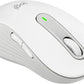 Souris sans fil Logitech Signature M650 L gauche, format standard, blanc cassé