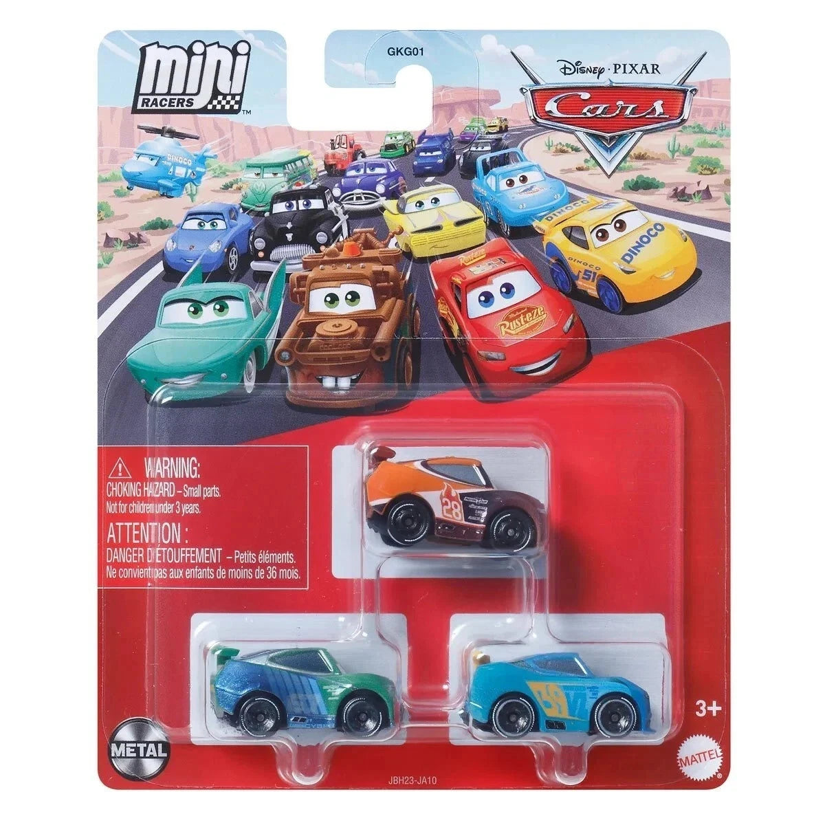 Coffret de 3 mini-voitures Disney Pixar Cars : Jim Reverick, Tim Treadless et Roters.