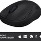 Logitech M185 Wireless Mouse | 12-Month Battery | Plug-and-Forget Nano Receiver | Ambidextrous | Black
