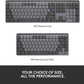 Clavier mécanique sans fil rétroéclairé Logitech MX Mini, disposition américaine en graphite