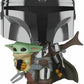 Funko Pop! Star Wars : The Mandalorian 25 cm Chrome avec enfant