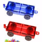 Mag-Genius Tiles Voiture Camion Train Coffret Rouge/Bleu