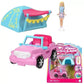 Coffret de jeu interactif Mini Barbie Land (5 pièces) avec poupée de 3,8 cm
