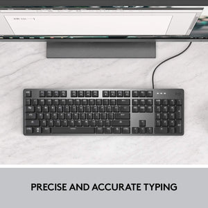 Logitech K845 Mechanical Illuminated Keyboard | TTC Red Switches | White Backlit | Aluminium | Full-Size | US Layout