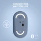 Souris sans fil Logitech Pebble, Bluetooth, bleuet