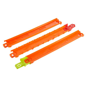 Hot Wheels Track Creator Flat Piste Pack | 90cm Straight Track | 3 Pieces + 2 Adapters