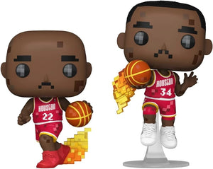 Funko Pop! NBA JAM : Rockets - Pack de 2 figurines Clyde Drexler et Hakeem Olajuwon