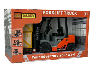 Big Daddy Mini Forklift Construction Truck | Pull Back | Loadable Boxes Included