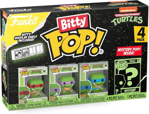 Funko Bitty Pop! TMNT 4-Pack | Raphael, Donatello, Leonardo + Mystery Figure