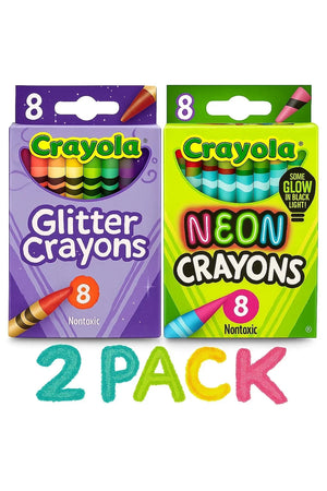 Crayola Crayons Multi-Pack | Glitter & Neon | Art Supplies Bundle