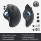 Souris trackball sans fil Logitech ergonomique pour droitier