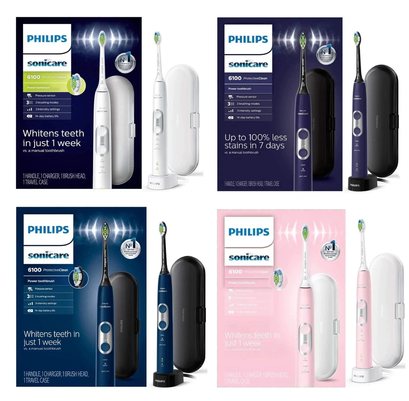 Brosse à dents électrique rechargeable Philips Sonicare ProtectiveClean 6100