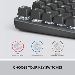 Logitech K845 Mechanical Illuminated Keyboard | TTC Red Switches | White Backlit | Aluminium | Full-Size | US Layout