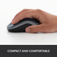 Logitech M185 Wireless Mouse | 12-Month Battery | Plug-and-Forget Nano Receiver | Ambidextrous | Grey
