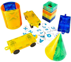 Mag-Genius Magnetic Building Tiles 51-Piece Set | STEM Construction Toy for Kids