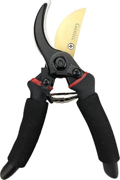 Gonicc 8" Professional Secateurs Garden Hand Shears Pruning Titanium Bypass Cut