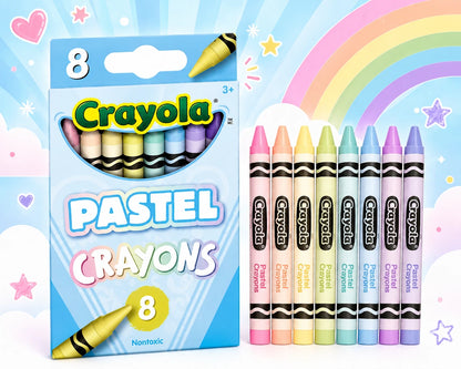 Crayola Specialty Crayons | Pastel, Metallic or Uni-Crayons | 8-Pack or 24-Crayon Bundle