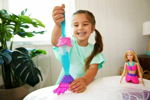 Poupée Barbie Dreamtopia Sirène Slime avec 2 sachets de slime