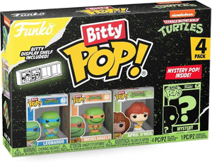 Funko Bitty POP! TMNT Pack de 4 - Leonardo, Michelangelo, April + Mini Mystère