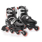 Patins à roulettes Osprey pour enfants - Patins à roulettes réglables, taille S-M, noir/rouge