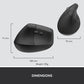 Souris ergonomique verticale Logitech Lift Left - Pour gauchers