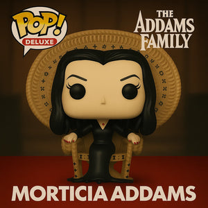 Funko Pop! Deluxe Morticia Addams in Chair | The Addams Family Television Vinyl Collectible Figure