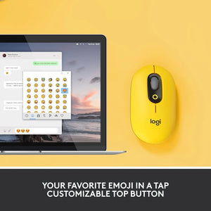 Souris Logitech POP Emoji Jaune Explosion