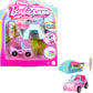 Coffret de jeu interactif Mini Barbie Land (5 pièces) avec poupée de 3,8 cm