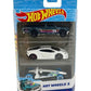 Coffret de 3 voitures Hot Wheels, modèles aléatoires