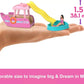 Coffret de jeu interactif Mini Barbie Land (5 pièces) avec poupée de 3,8 cm