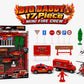 Big Daddy Mini Fire Crew 17-Piece Playset | 1:87 Scale | Fire Trucks & Accessories (style may vary)