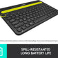 Clavier sans fil multi-appareils Logitech K480, Bluetooth, noir
