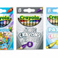 Crayola Specialty Crayons | Pastel, Metallic or Uni-Crayons | 8-Pack or 24-Crayon Bundle
