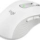 Souris sans fil Logitech Signature M650 L gauche, format standard, blanc cassé