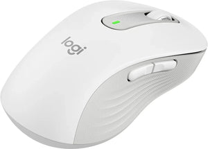 Souris sans fil Logitech Signature M650 L gauche, format standard, blanc cassé