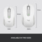 Souris sans fil Bluetooth Logitech Signature M650 L pour les entreprises, blanc cassé