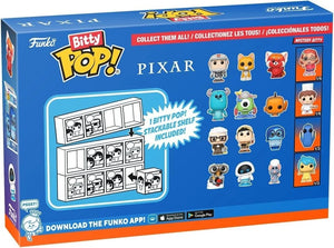 Funko Pop Bitty : Coffret Disney Pixar de 4 figurines Wall-E, EVE, Remy et une figurine mystère